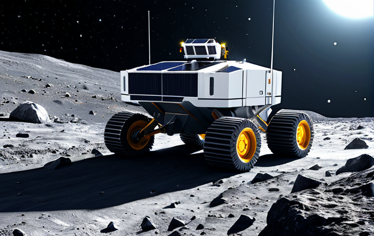 Robotic Mining on an Asteroid**

"A fully clothed robotic mining vehicle, designed for space, extracting resources from a rocky asteroid surface. Solar panels are visible for power. Debris and dust float in the low gravity environment. In the background, a distant Earth is visible. Safe for work, appropriate content, professional, fully clothed, perfect anatomy, correct proportions, natural pose, high quality rendering, detailed textures, realistic lighting."

**