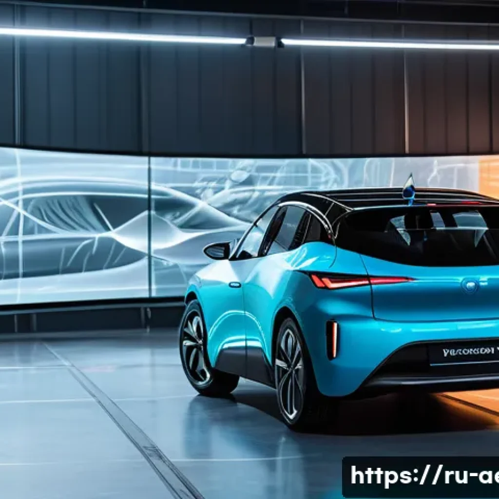 공기역학 시뮬레이션 - A highly detailed scene of an advanced automotive aerodynamic testing environment featuring a sleek ...